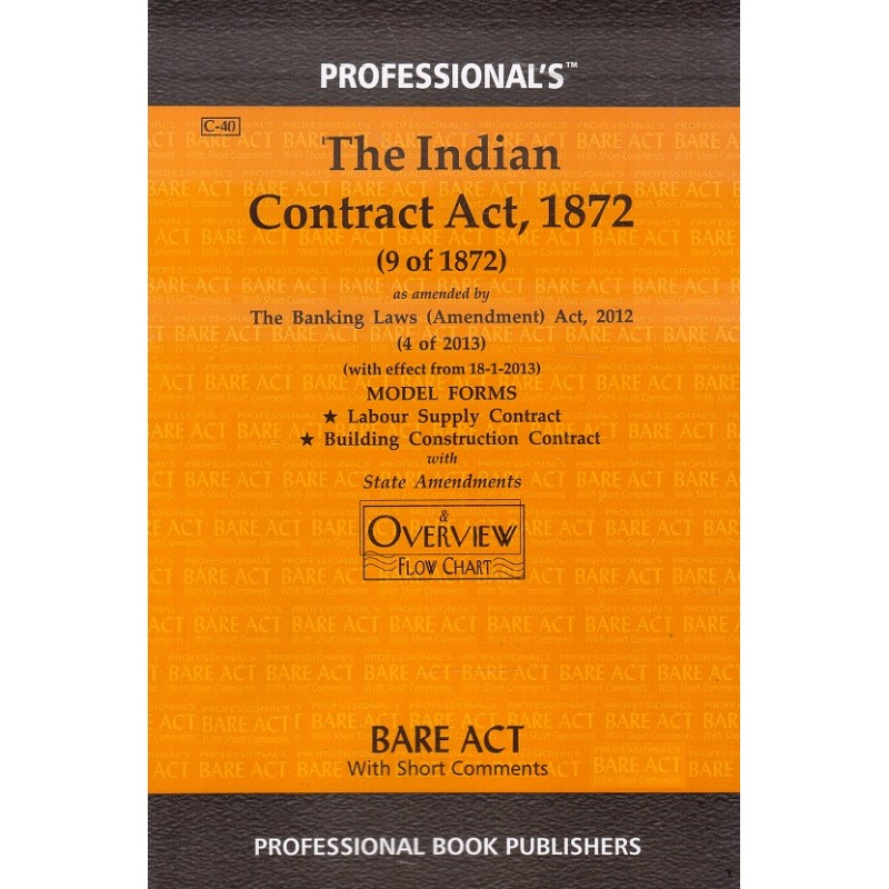 Professional's Indian Contract Act, 1872 Bare Act 2023 | JMFC